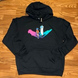 BNA Michiru & Shirou Neon Silhouette Anime Manga Large Hoodie Anima City NWT